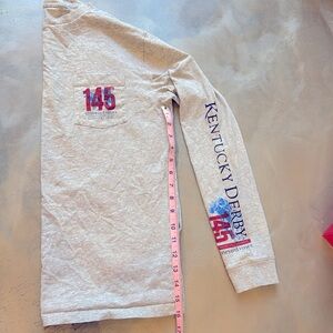 Vineyard Vines Long Sleeve T-shirt Marled Grey 145th Kentucky Derby Small